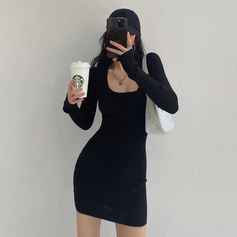 Women's French Slim Knitted Dress