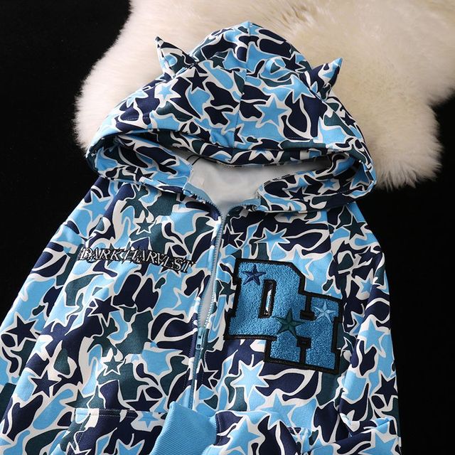Camouflage Zip Up Hoodie