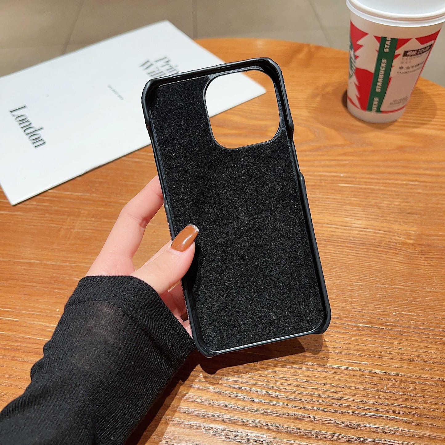 Phone Case Woven Card Leather