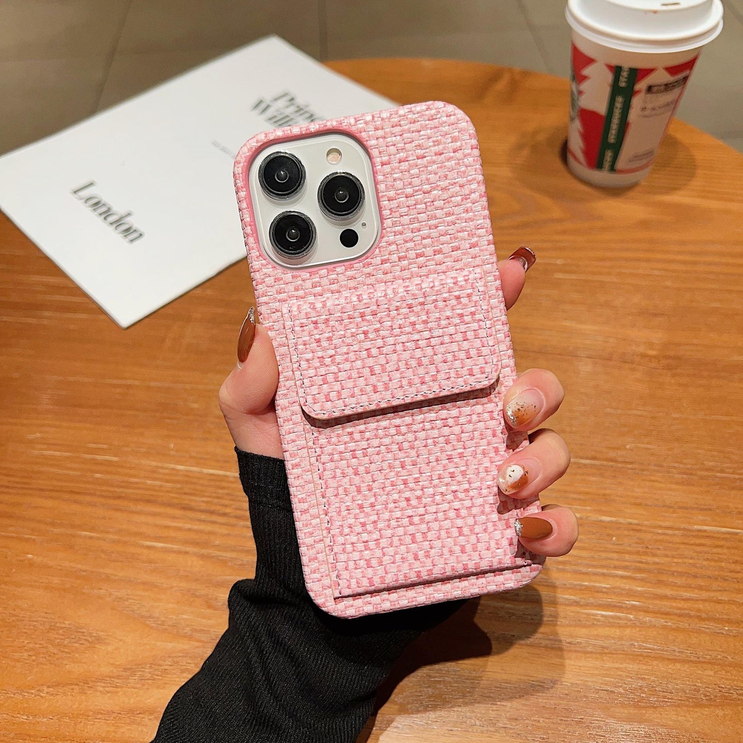 Phone Case Woven Card Leather