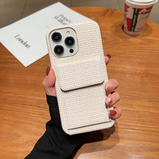 Phone Case Woven Card Leather