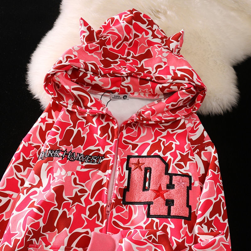 Camouflage Zip Up Hoodie