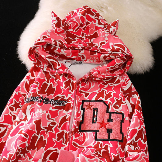 Camouflage Zip Up Hoodie