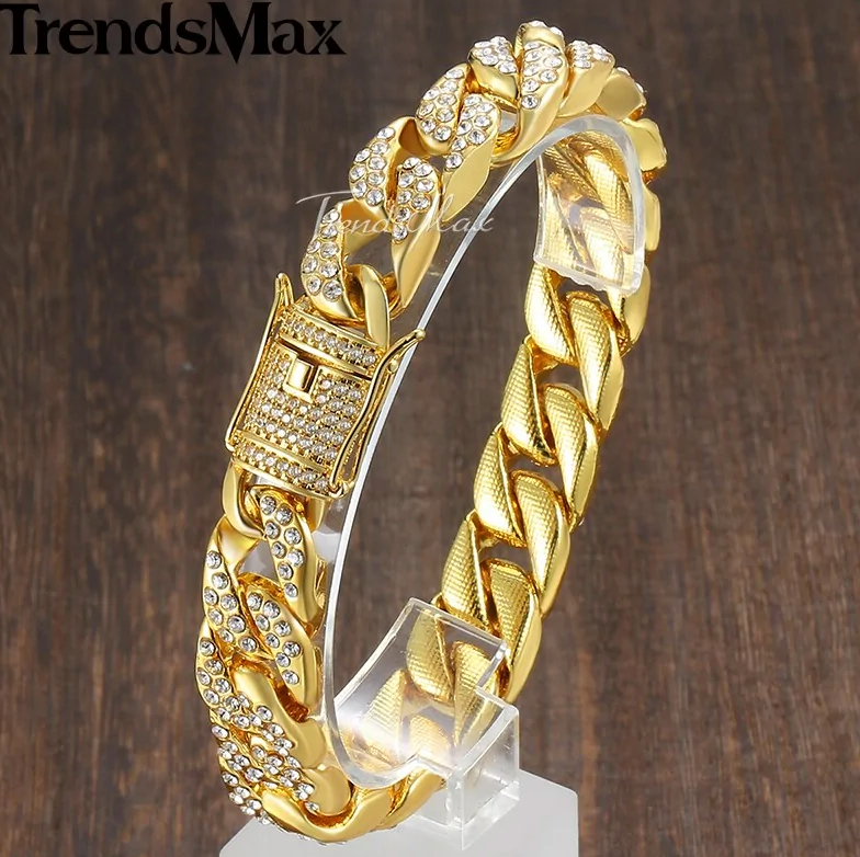 Gold Miami Curb Cuban Chain Bracelet