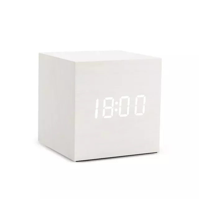 Alarm Clock LED Wooden Watch
