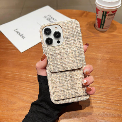 Phone Case Woven Card Leather