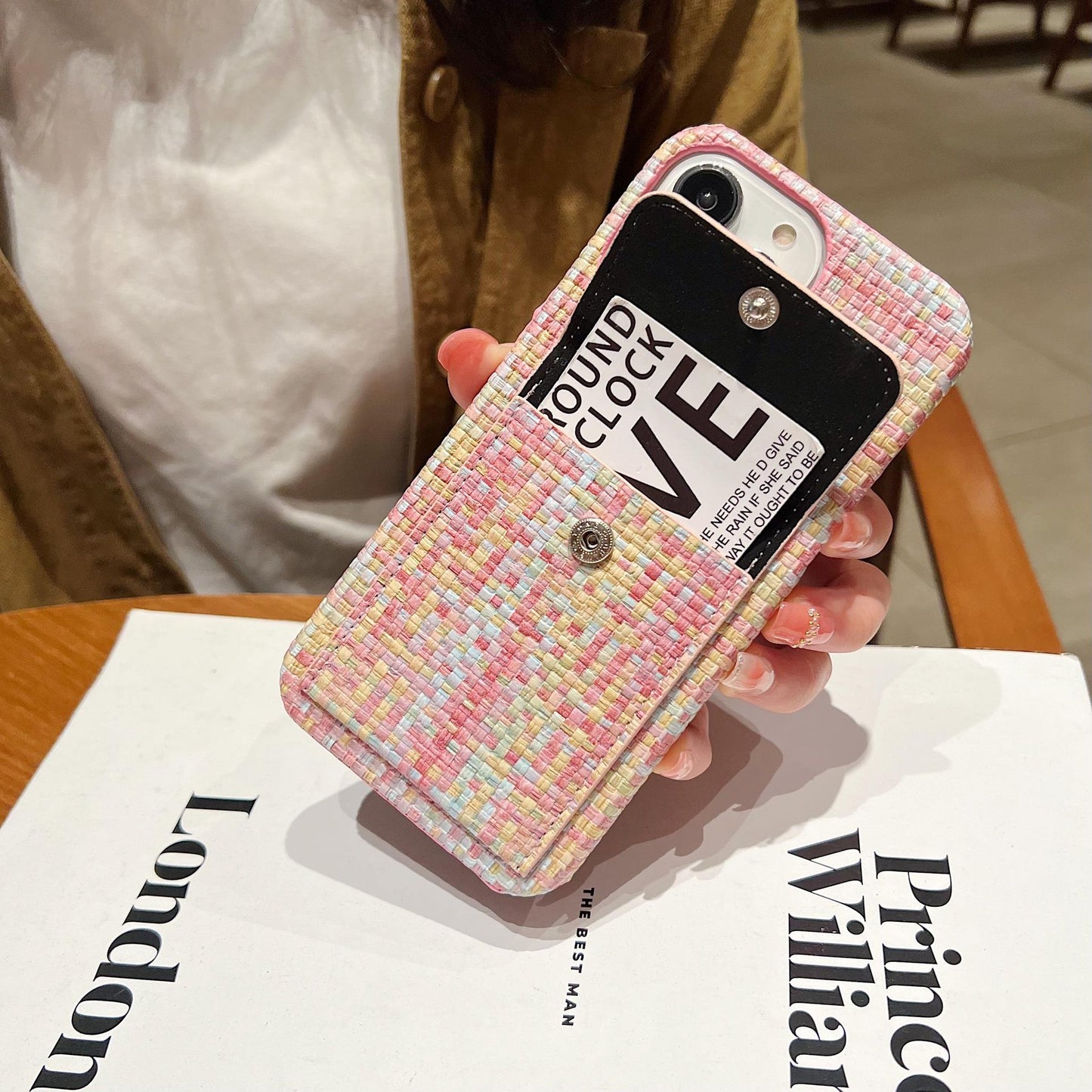 Phone Case Woven Card Leather