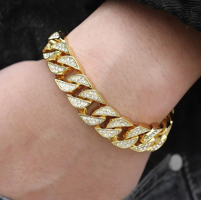 Gold Miami Curb Cuban Chain Bracelet